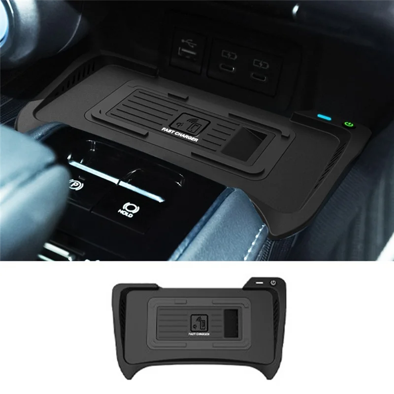 15W Car Wireless Charger Fast Charger Phone Charger Charging Plate Pad Phone Holder for Toyota Harrier Venza 2022