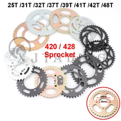 428/420 Chains 25T/31T/32T/41T/48T 48MM Sprockets Rear Back Sprocket Cog For ATV Quad Pit Dirt Bike Buggy Go Kart Motorcycle