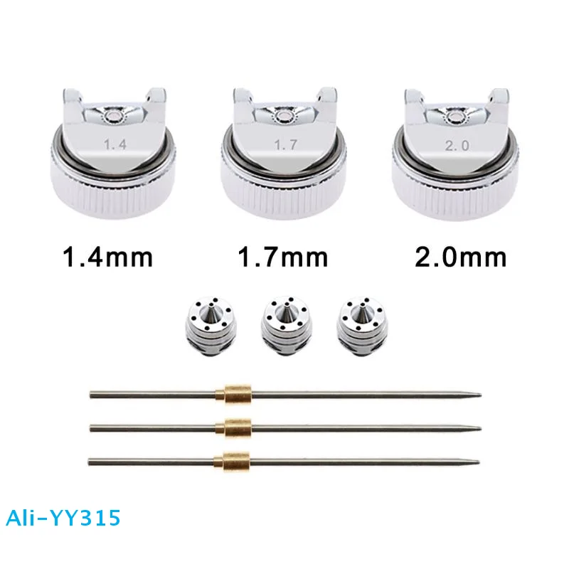 

Набор сопел для пневматического инструмента 1.4/1.7/2.0 мм для краскопульта HVLP H-827