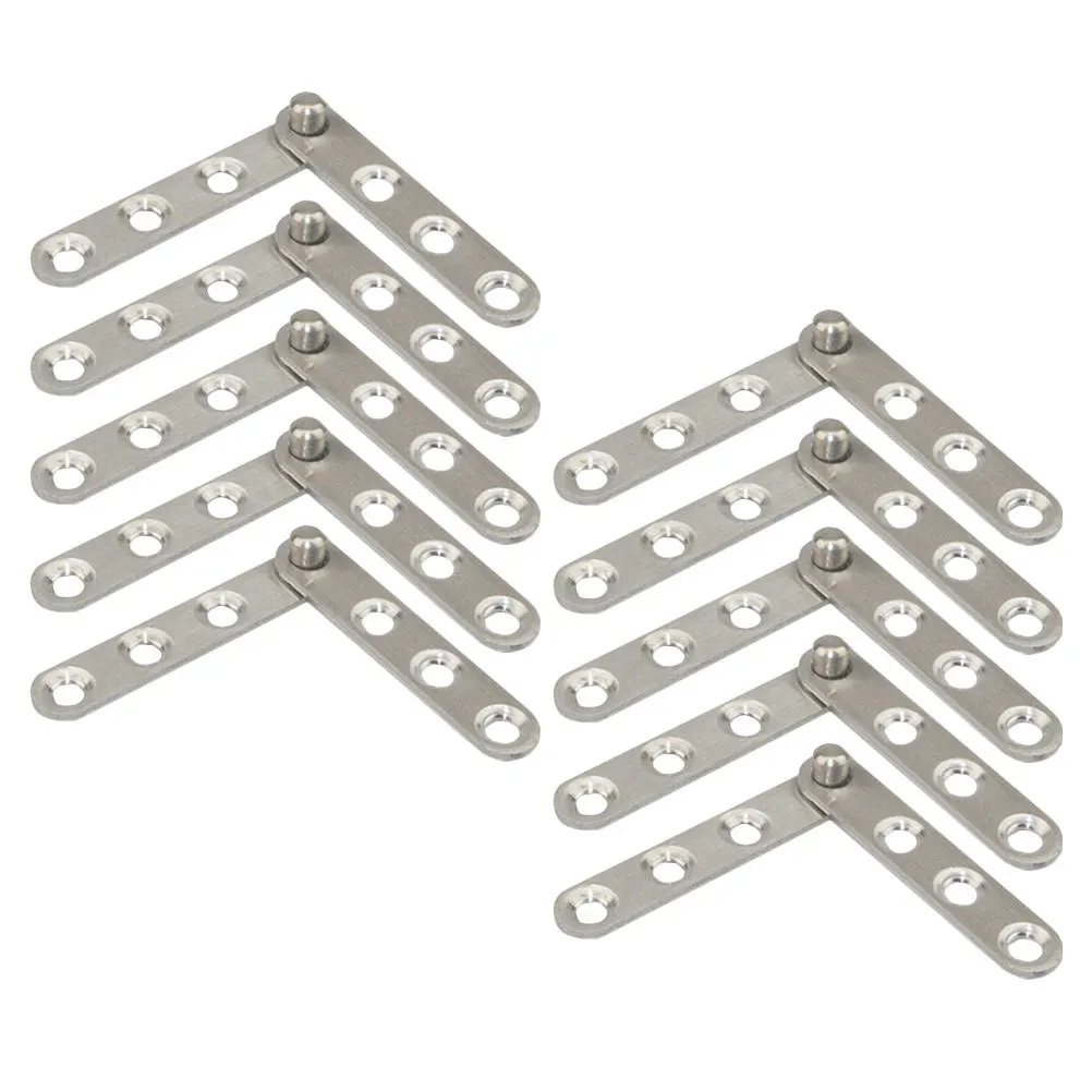 

10 Pcs One-line Hinge Door Hinges Internal Hidden Stainless Steel Swivel Joint Furniture Rotatable Kitchen