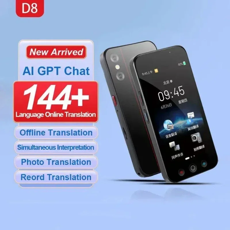 Intelligent WIFI Translator Offline 18 Languages Online 144 Languages Photo Translation AI Voice Translation Device with APP