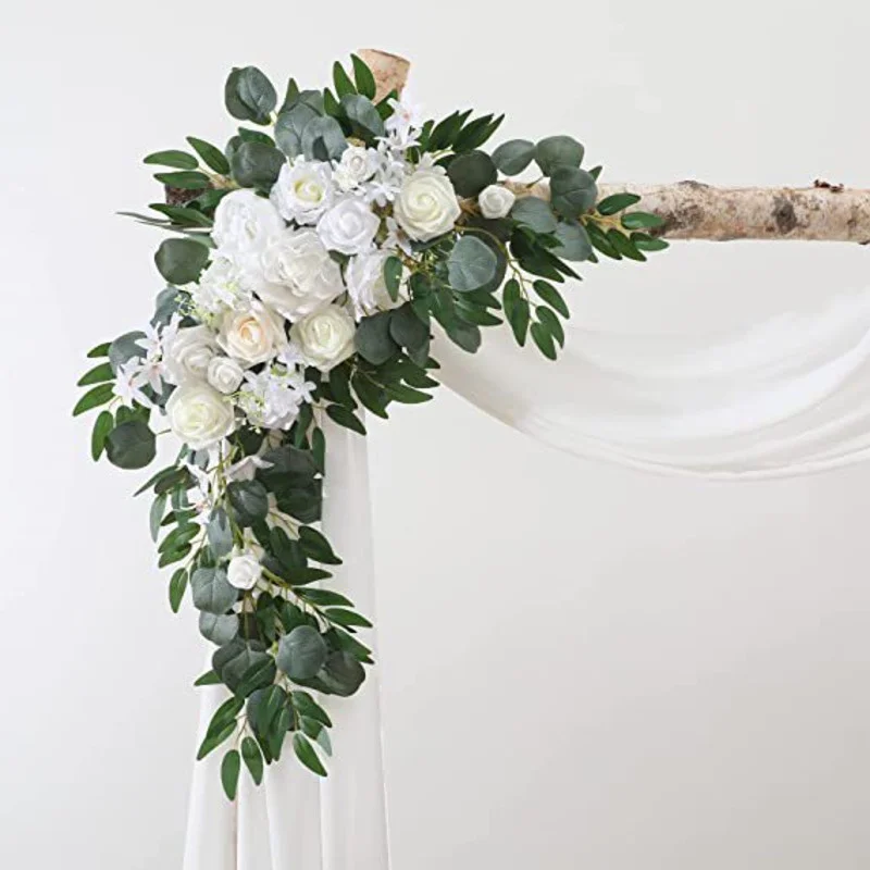 Simulated Flower Wedding Background Arch Welcome Area Decoration Hanging Flower Corner Flower Outdoor Flower Door Layout Flowers