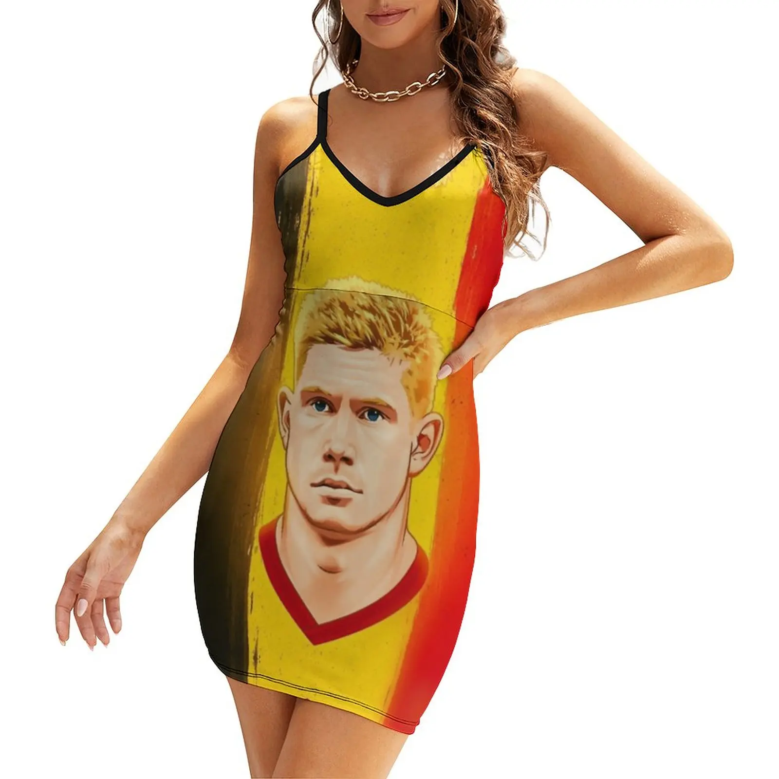 

Belgium Kevinss And De Bruyness 12 Women's Sling Dress Funny Novelty Strappy Dress Funny Sexy Woman's Dress Clubs