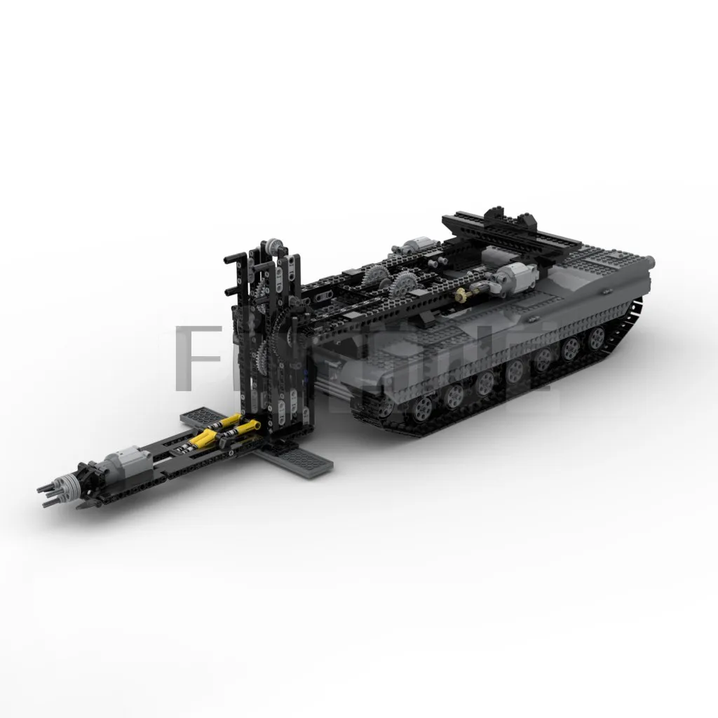 Moc-29526 M1 Tank with 1.2m Bridge Model With PDF Drawings Building Blocks Bricks Kids DIY Toys Birthday Christmas Gifts