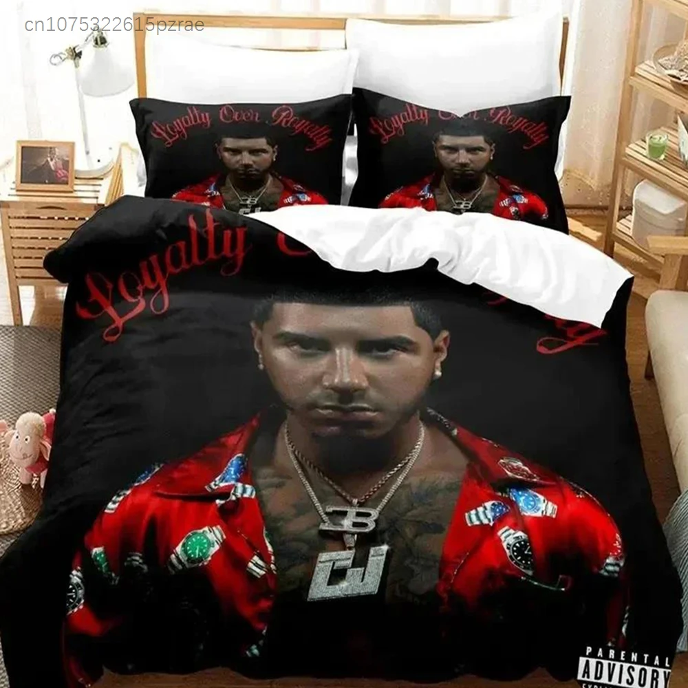Top Real Hasta La Muerte Anuel Bedding Set Duvet Cover Bed Set Quilt Cover Pillowcase Comforter King Queen Size Boys Adult Size