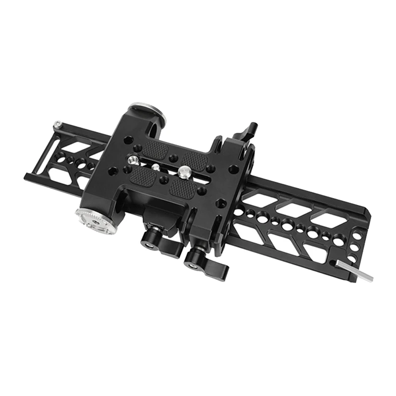 10 Inch Dovetail Plate And QR Baseplate With Double 15Mm Rod Adapter Amp Replacement ARRI Rosette Connections For DSLR Camera