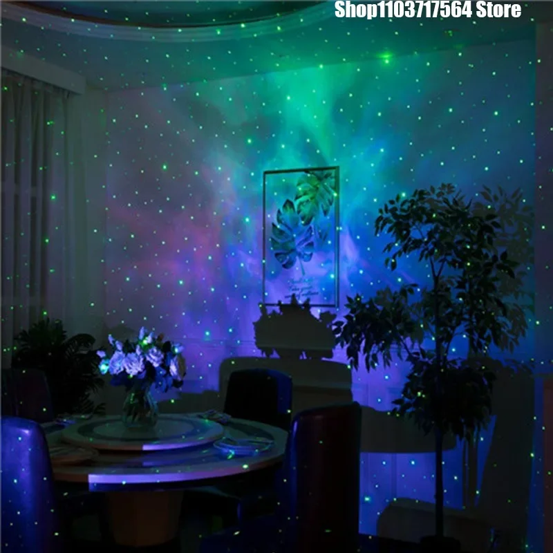 

Starry projection light led rotating night light remote control laser light romantic nebula atmosphere light