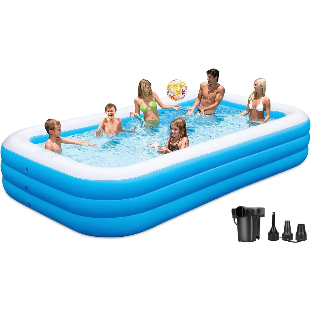 Large Inflatable Pool with Pump,130