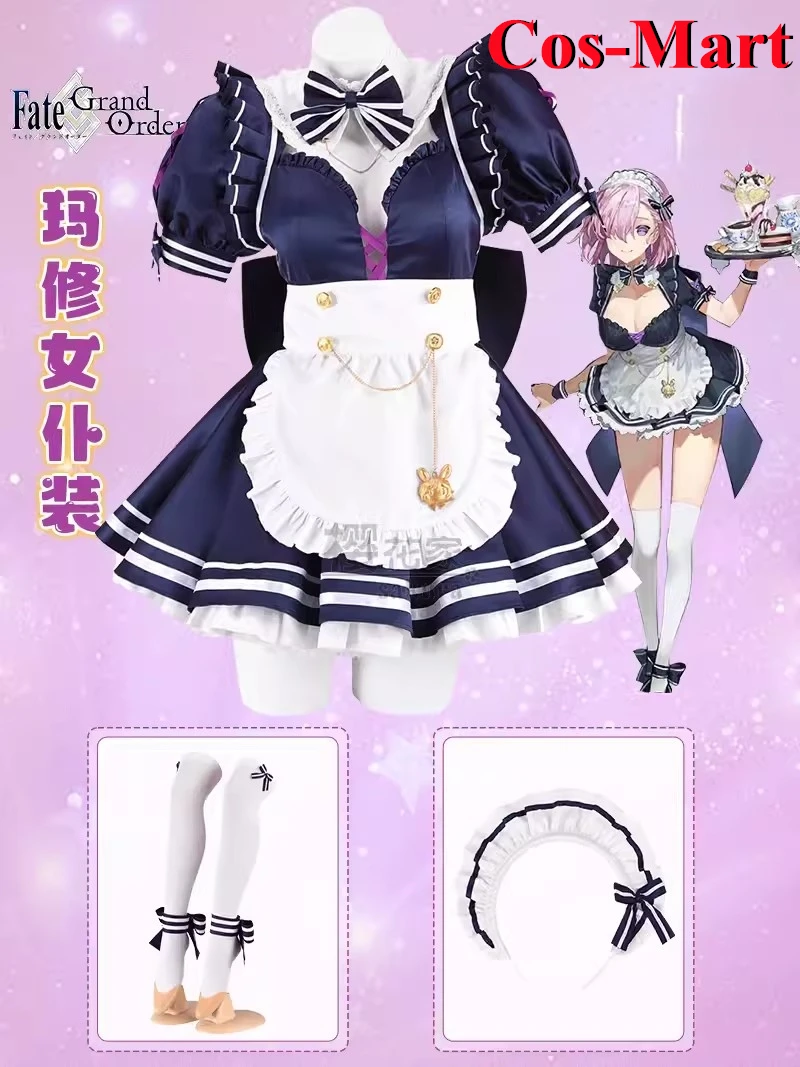 

Cos-Mart Game Fate/Grand Order Mash Kyrielight Cosplay Costume Sexy Maid Outfit Halloween Party Role Play Clothing