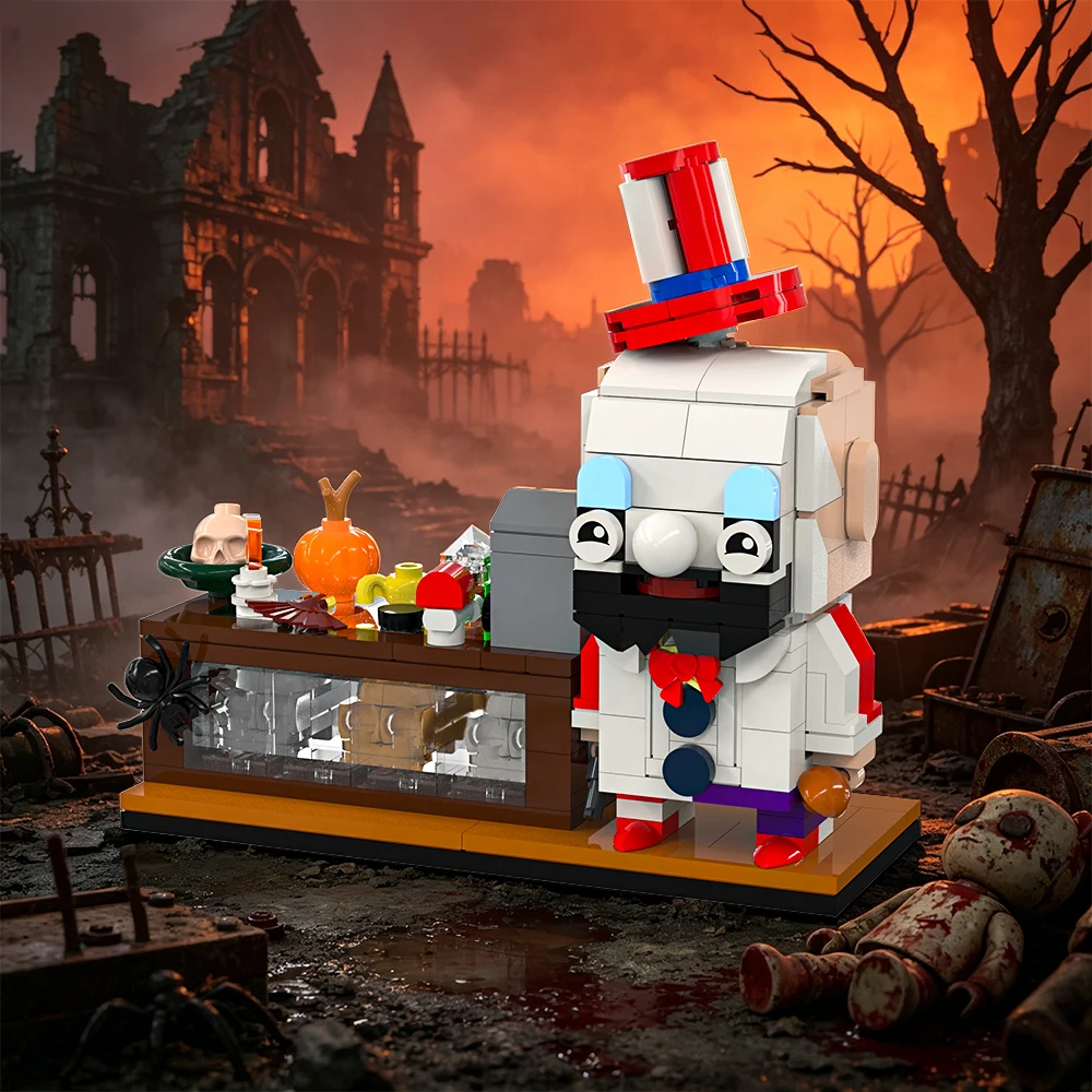 

House of 1000 Corpses Captain Spaulding Building Blocks Horror Clown Figure with Skeleton Scenc Bricks Toy Adult Fans