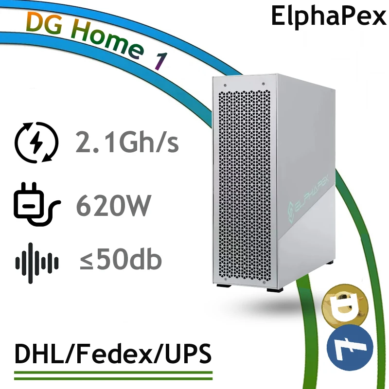 New ElphaPex DG Home1 Doge Miner 2.1Gh/s 620W Dogecoin Miner Litecoin Crypto Mining Machines with PSU