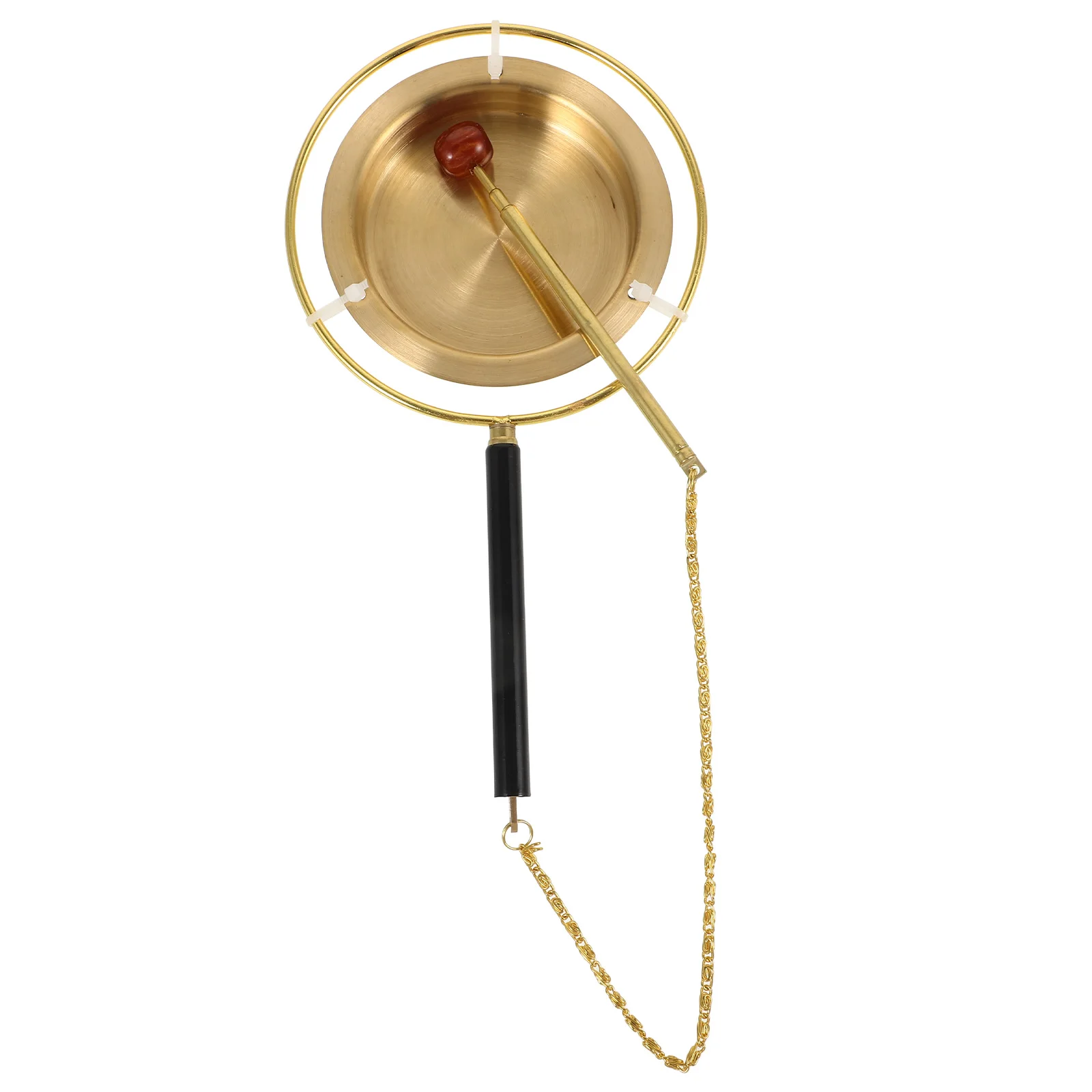 

Buddhism Copper Bell Chime Yin Qing Temple Supply Handbell Decorative Musical Instrument Portable Lightweight Sturdy Handle