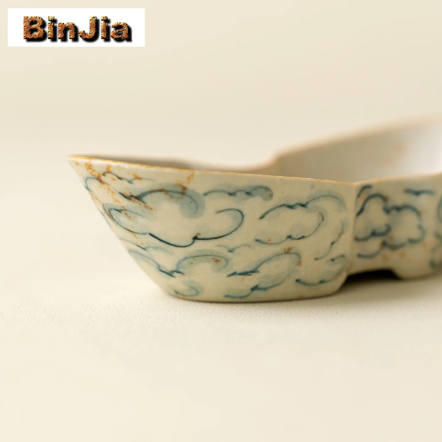 الكراميل Underglaze رسمت باليد سحابة الشاي مغرفة فاخرة مجرفة Chahe المنزلية الصحوة مغرفة شاي درينكوير الحلي لوازم