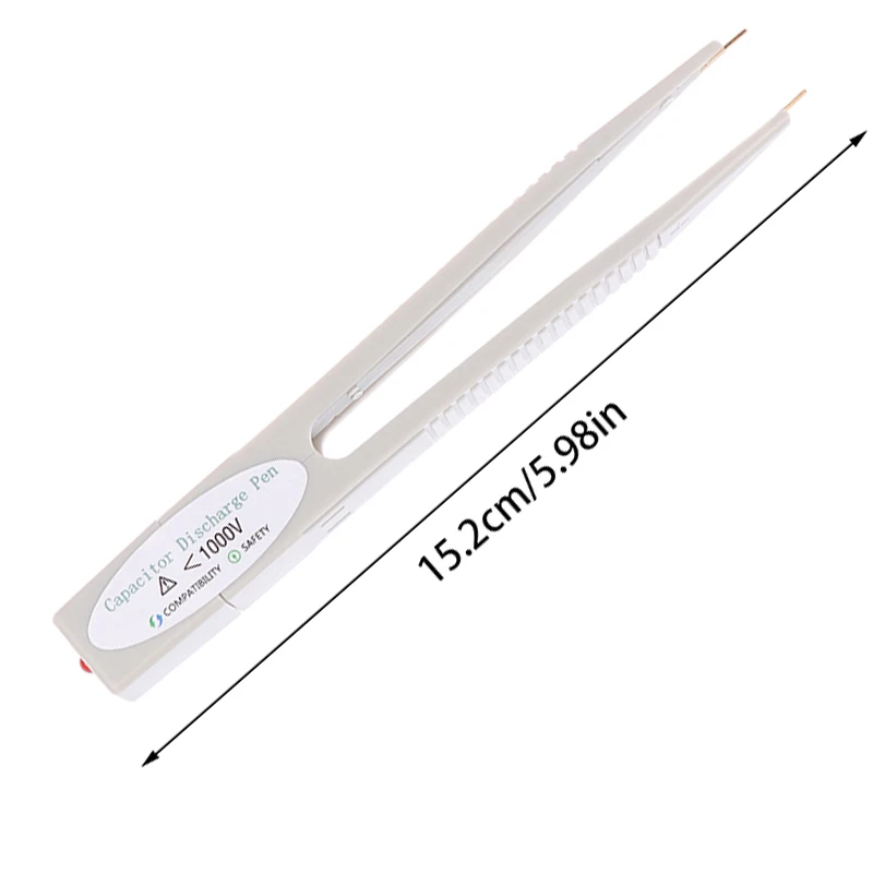 Auto Constant-Current Discharge, Polarity-Free, LED Indicator 1000V Capacitor Discharge Pen for Safe HVAC/PCB Repair〔YY33〕