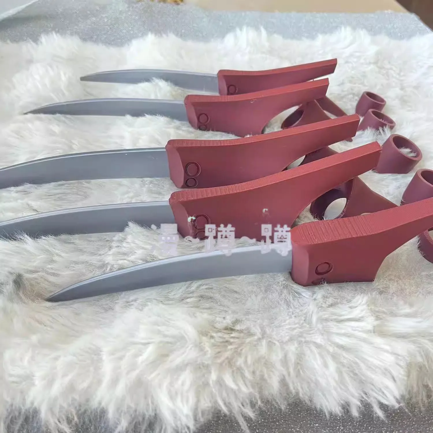 Gachiakuta Jabber Wonger Cosplay Prop 3D Printing Silver Bracelet Ring Nails Accessories Full Set Halloween Party Adult Wig Shoe view 5
