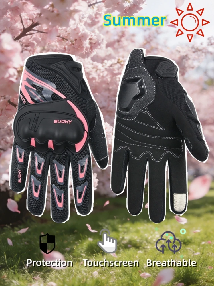 Xs Motorcycle Gear - Летние/зимние мотоциклетные перчатки для женщин, полнопальцевые,