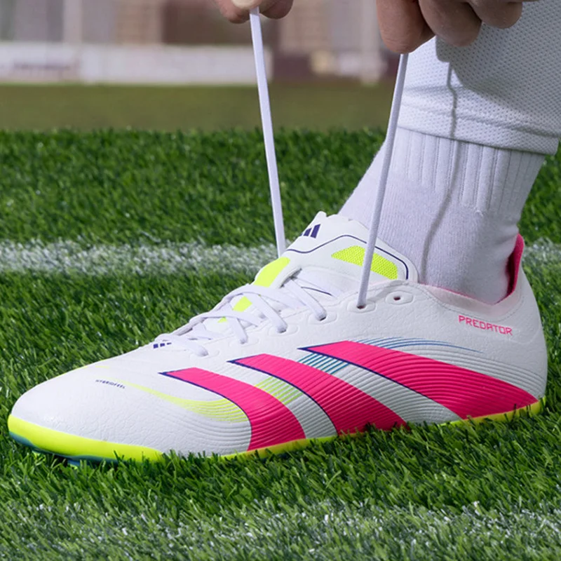Adidas ID3836 AG Soccer Cleats Hybridfeel Upper Strikescale Lace Up Firm Ground Training Football Sneakers