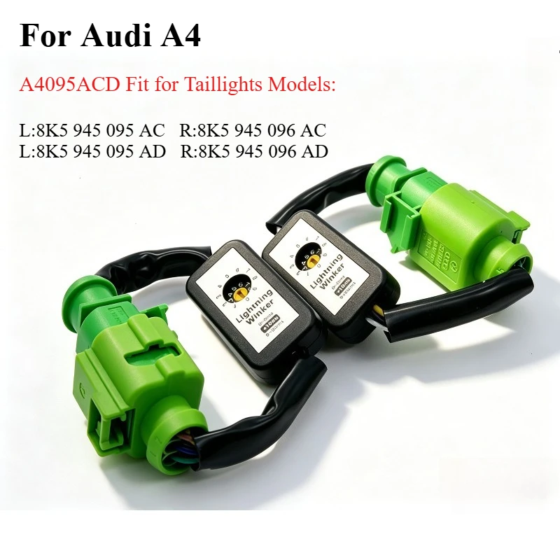 

2x For 2013-2015 Audi A4 Car Dynamic Turn Signal Indicator LED Taillight Module Cable Wire Harness Left&Right Tail Light