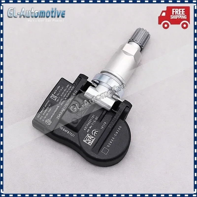 Sensor de presión de neumáticos TPMS, 4 piezas, 433Mhz, para Kia Sportage 2019 2020 2021 NIRO OPTIMA, para HYUNDAI ELANTRA I30 Genesis G80