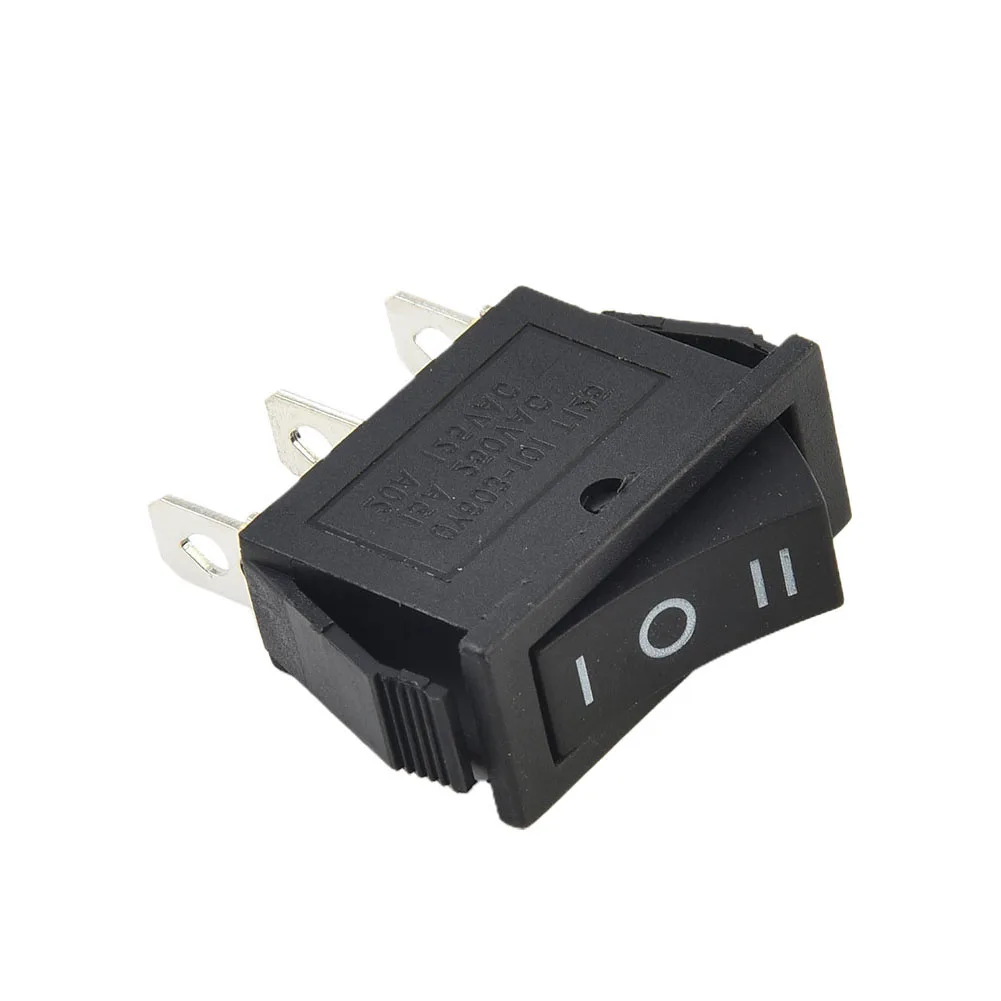 1pc On-Off-On Rectangle Rocker Switch 3 Position SPDT Black For Car Dash Boat 12V Electrical Equipment Supplies