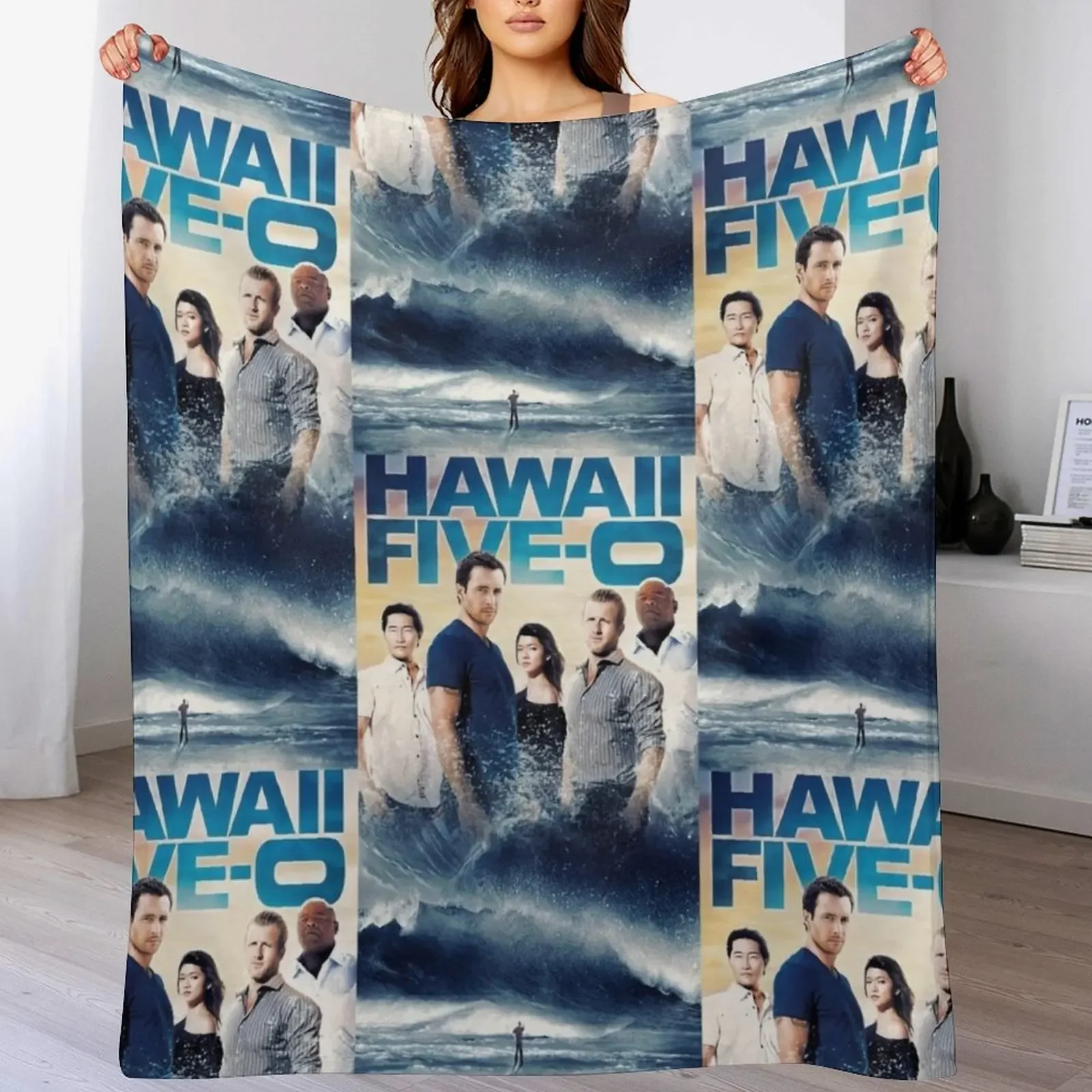 Hawaii five 0 Throw Blanket Travel Size Cozy Blanket for Plane Train