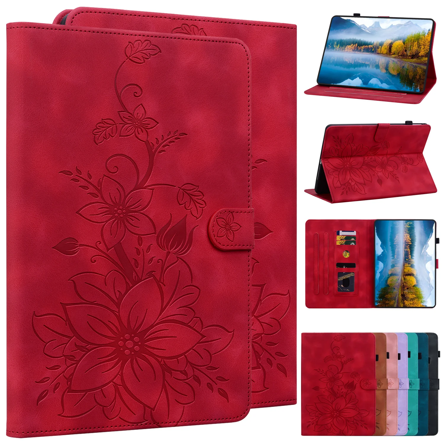 

Adjustable Stand PU Leather Case Universal for iPad A16 2025 11th 10.9 2022 10th Gen. A3354 A3355 A3356 A2757 A2777 A2696 Cover