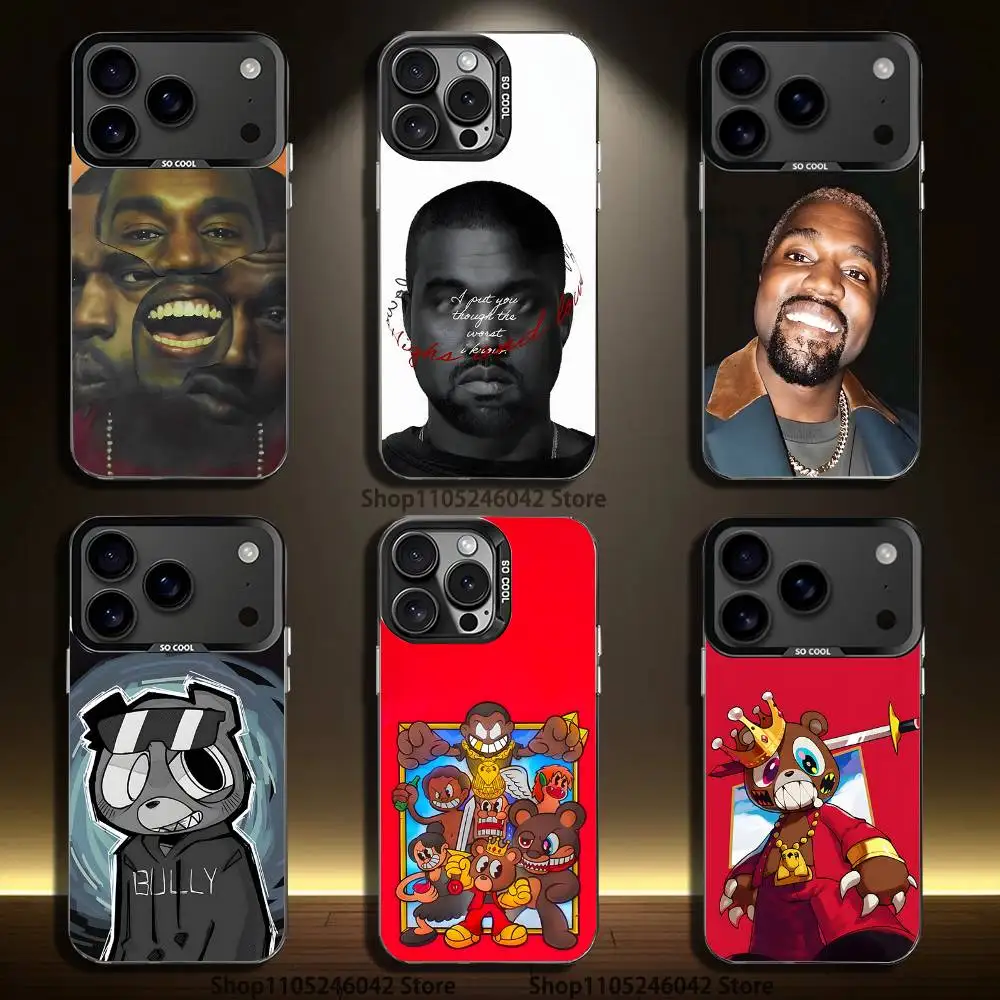 

K-Kanye YE West BULLY For iPhone 17,16,15,14,13,12,11,Pro,MAX,Plus Black Shockproof Candy Matte Cover