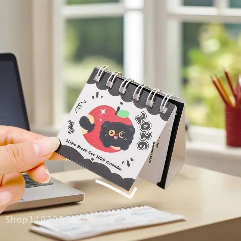 2026 Cute Pet Trumpet Desk Calendar Cartoon Mini High-Value Student Check-In Ornament Girls Heart Small Calendar