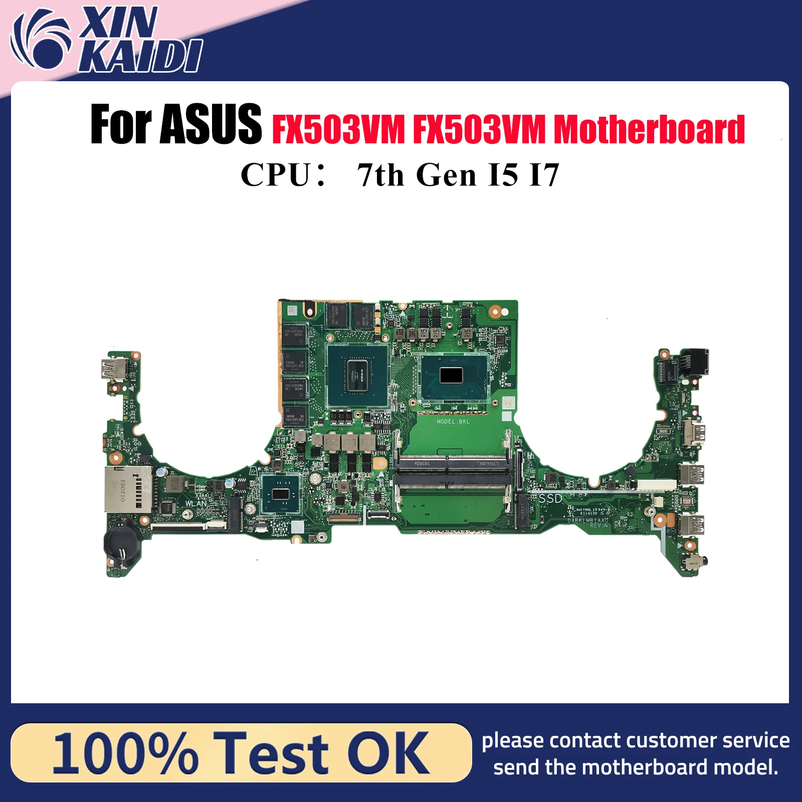 

Материнская плата для ноутбука FX503VM для ASUS TUF Gaming FX503V FX503VM, материнская плата для ноутбука с процессором I5 I7, 100% тестирование, ОК, быстрая доставка stk
