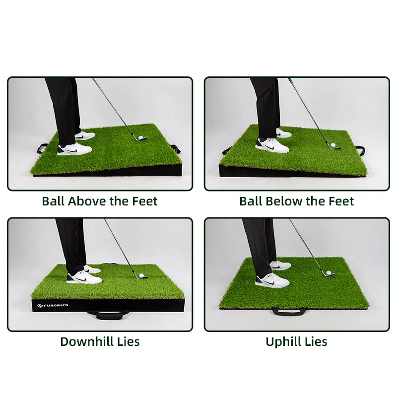 Custom Golf Slope Strike Pad Foldable Swing Practitioner High and Low Slope Pad GolfMat Cutting Pad FG