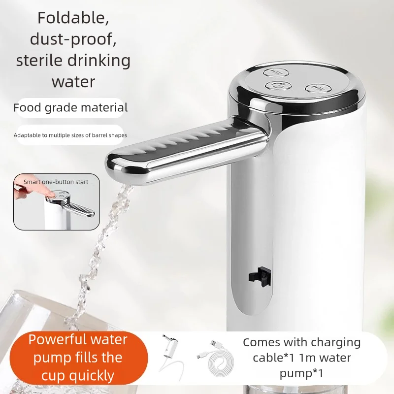Automatic Electric Drinking Water Pump | Universal Fit Bottle Dispenser, Type-C Charging, One-Touch Operation, Modern Home Use.