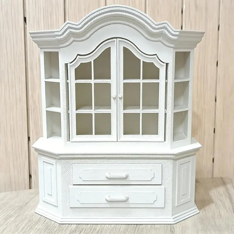 1Pcs DIY Dollhouses Tiny House Furniture Bookcase Miniature Plastic Cabinet For Dollhouses Bedroom Living Room Decor view 4