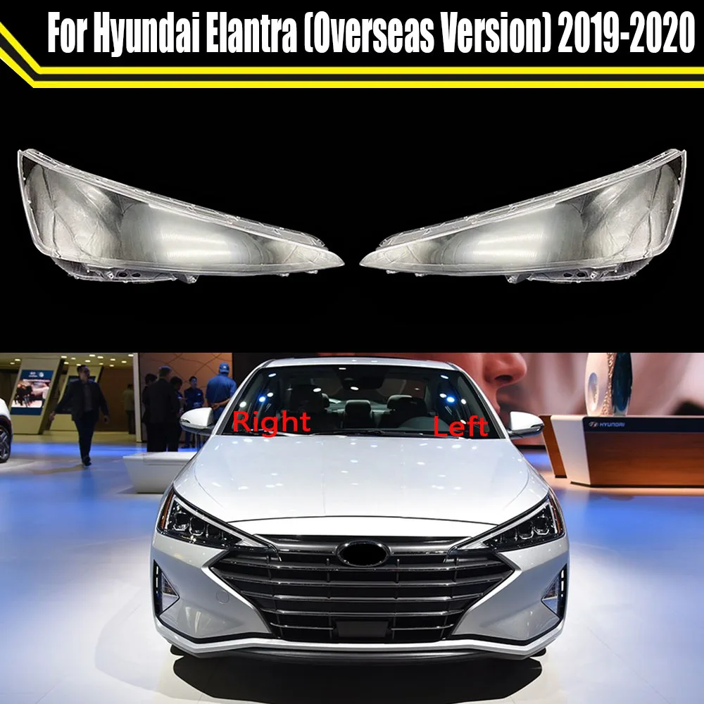 

Car Lampshade Headlight Shell Headlamp Cover Transparent Shade Auto Light Caps For Hyundai Elantra (Overseas Version) 2019 2020