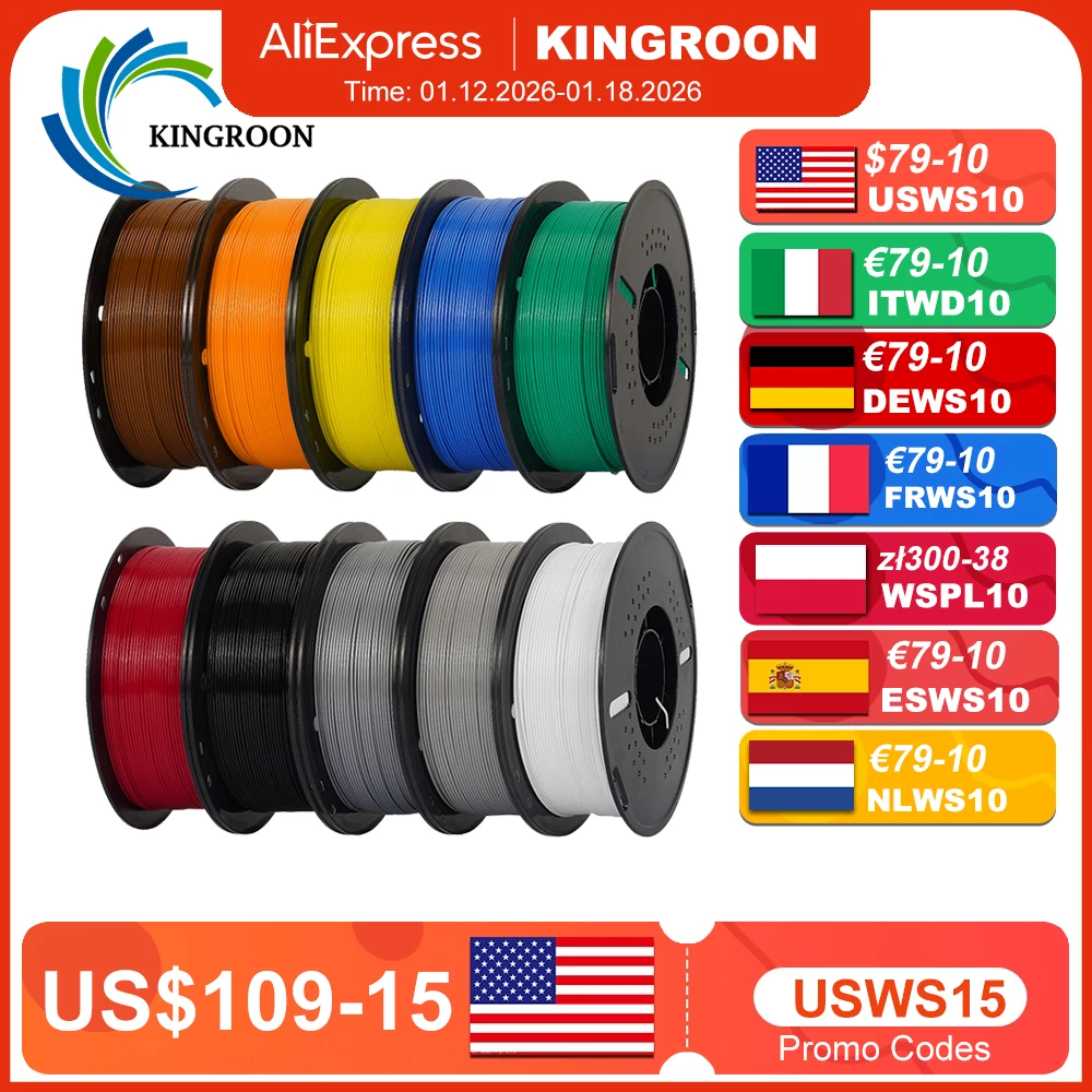 5/10KG Hyper PETG Filament, High Speed 3D Printer Filament,1kg/Spool (2.2lbs), 3D Printer Filament Good Toughness Non-Toxic