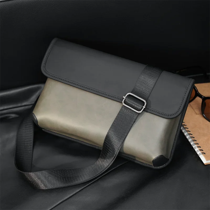 

Retro PU Leather Men Crossbody Bag Casual Fashion Flap Crossbody Bag for Men Shoulder Messenger Bag Handbags Male Sling Bags