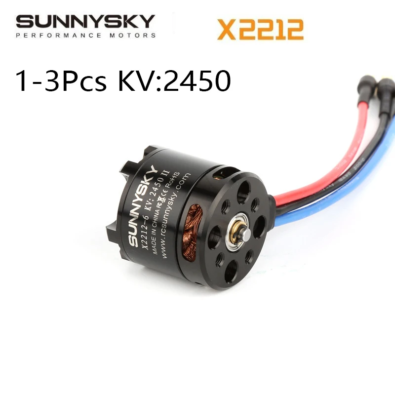 Original 1-3Pcs Sunnysky X2212 2450KV 2-4S Brushless Motor (Short Shaft) For RC Quadcopter With Multiple Rotors