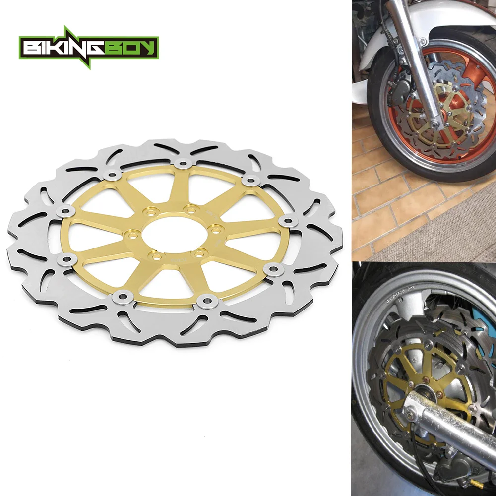 BIKINGBOY Front Brake Disc Rotor Disk For Duke II 640 03 04 05 06 Duke 690 08 09 10 11 12 Supermoto Prestige 690 2007 2008 320mm