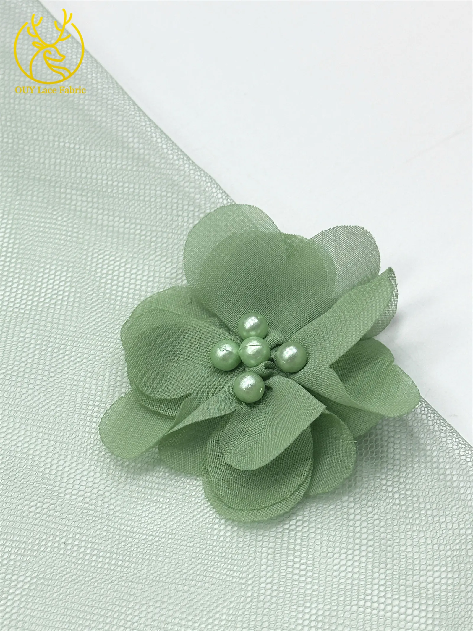 Lila 3D Applikation Tüll Perlen Spitzenstoff Hochwertige 3D Blumen Tüll Netz Stickerei Spitze Nigerianischer Hochzeits-Spitzenstoff – Detail 19