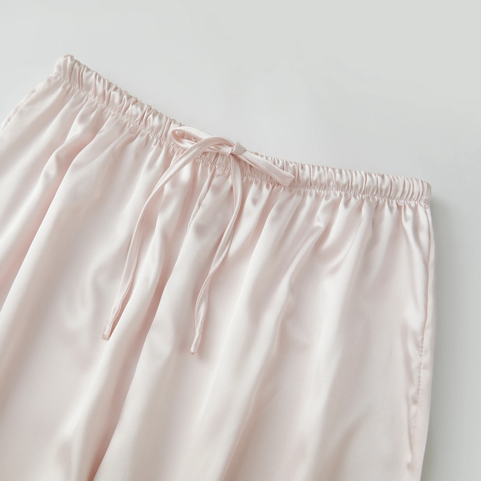 Pantalon Palazzo élégant en Satin avec ceinture élastique et détails plissés, pantalon élégant à jambes larges pour femmes
