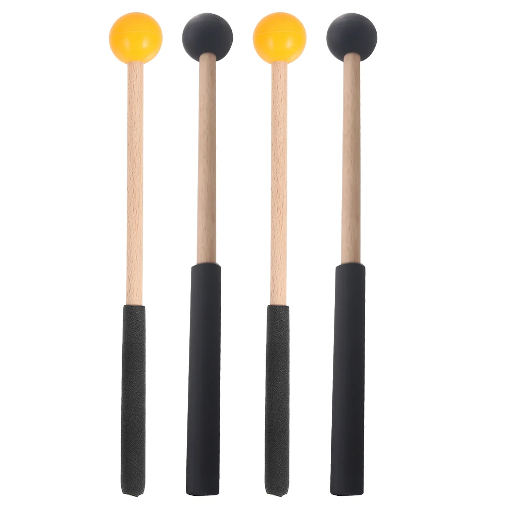 

2 Pairs Xylophone Hammer Wooden Rubber Drum Mallets Marimba Sticks Kids Musical Instruments Tongue Percussion Keyboard