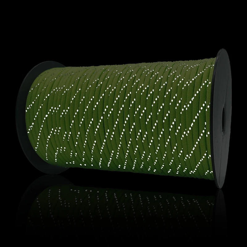 30m 4mm açık 7 çekirdek paracord yüksek yansıtıcı paraşütçü halatı acil kurtarma halat survival halat kaçış halat çadır çekme halatı