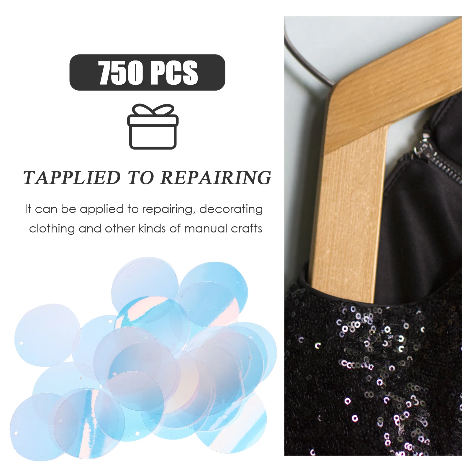 

10 Bags Flat Sequin Accessories Child Sequins Sewing Pvc for Crafting Large Crafts