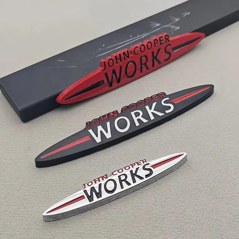 3D Metal Logo John Cooper Works Embelm Car Grill Badge Trunk Sticker For Mini R60 F56 R56 F54 F57 R70 JCW F60 F55 Accessories
