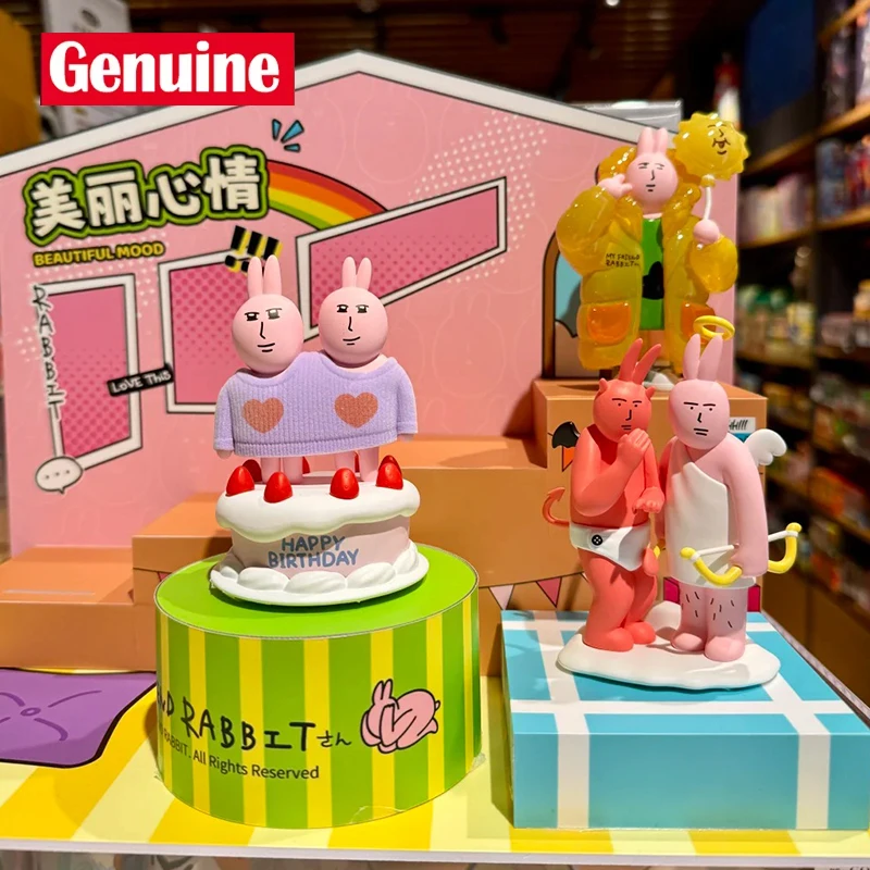 

Новая оригинальная слепая коробка Plzdot, серия «Красивое настроение», абстрактная модная игра, милый кролик, аниме, кавайный персонаж, праздничные игрушки, подарки