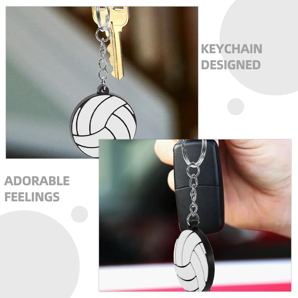 10 Pcs Volleyball Keychain Mini Bag Hanging Ornaments Pendant Creative Keyrings Sports Pendants Keychains for Decor Backpack