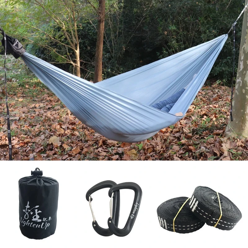 300*140cm Ultralight Hammock 380T (20D) New Parachute Nylon Single Shelter For Hiking Riding And Camping