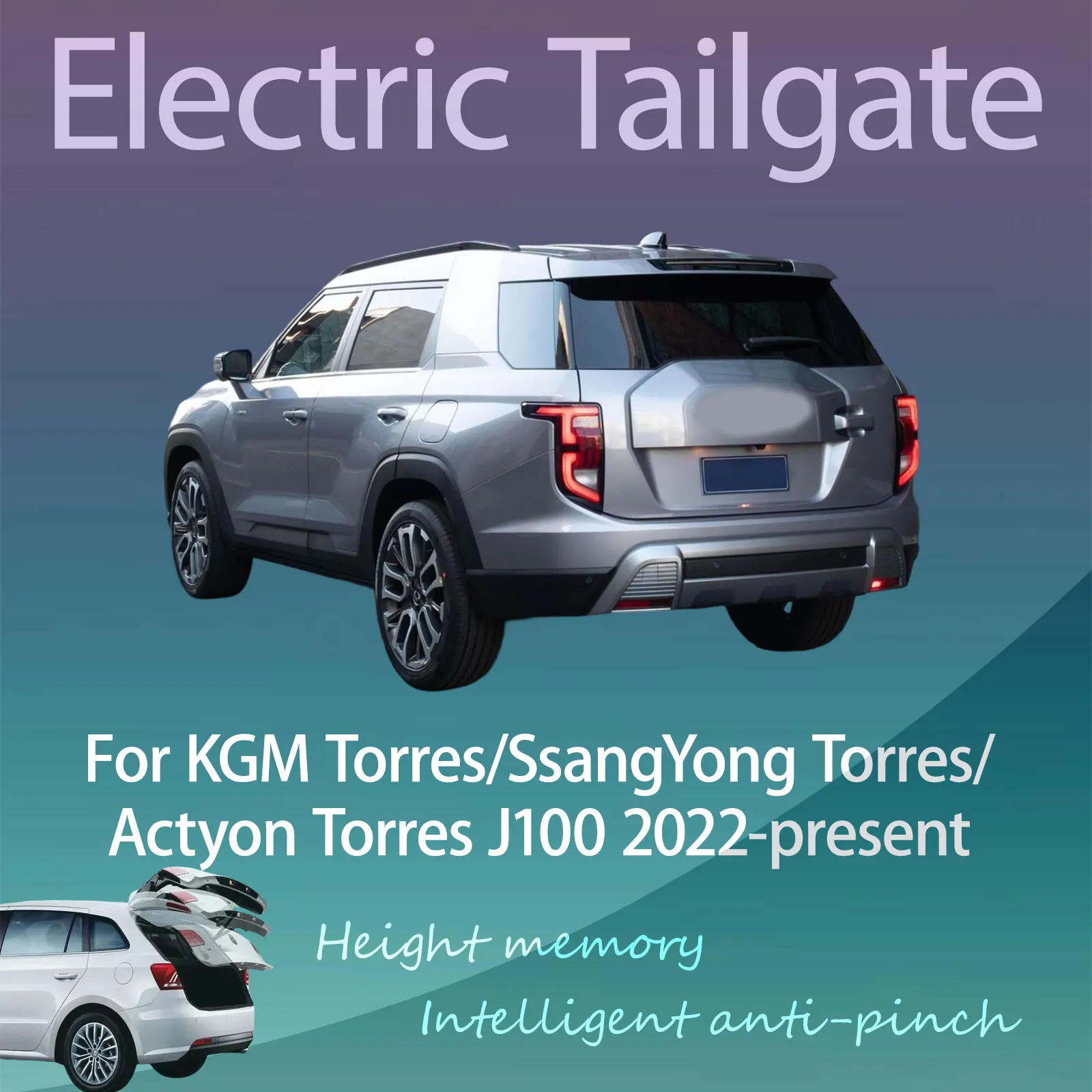 For KGM Torres/SsangYong Torres/Actyon Torres J100 2022+ Electric Tailgate with Sensor Trunk Memory Height Intelligent Operation