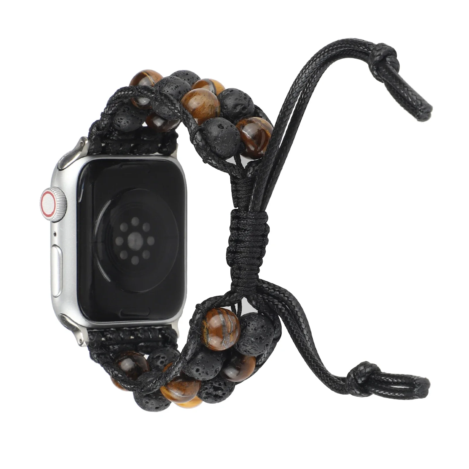 Agate Jewelry Strap for Apple Watch Series 10 9 8 7 45mm 41mm 42mm 46mm Adjustable Braided Bracelet Band iWatch 6 5 4 SE Correa