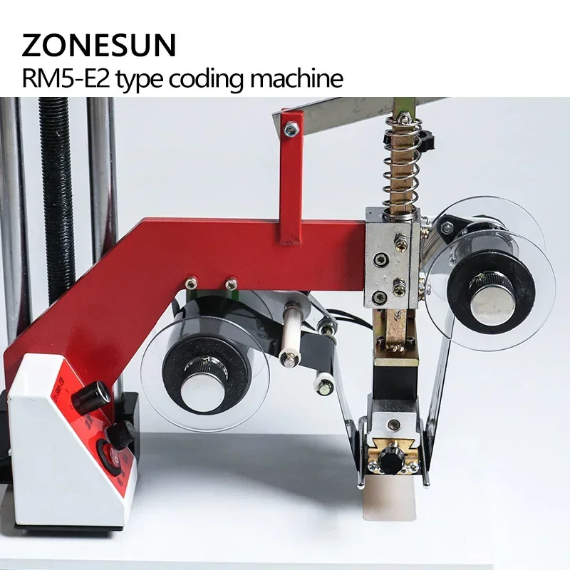 ZONESUN ZY-RM5-E(2) Машина для горячей печати с цветной лентой Лента с кодом даты Машина для горячего тиснения фольгой, Тиснение фольги с номером партии
