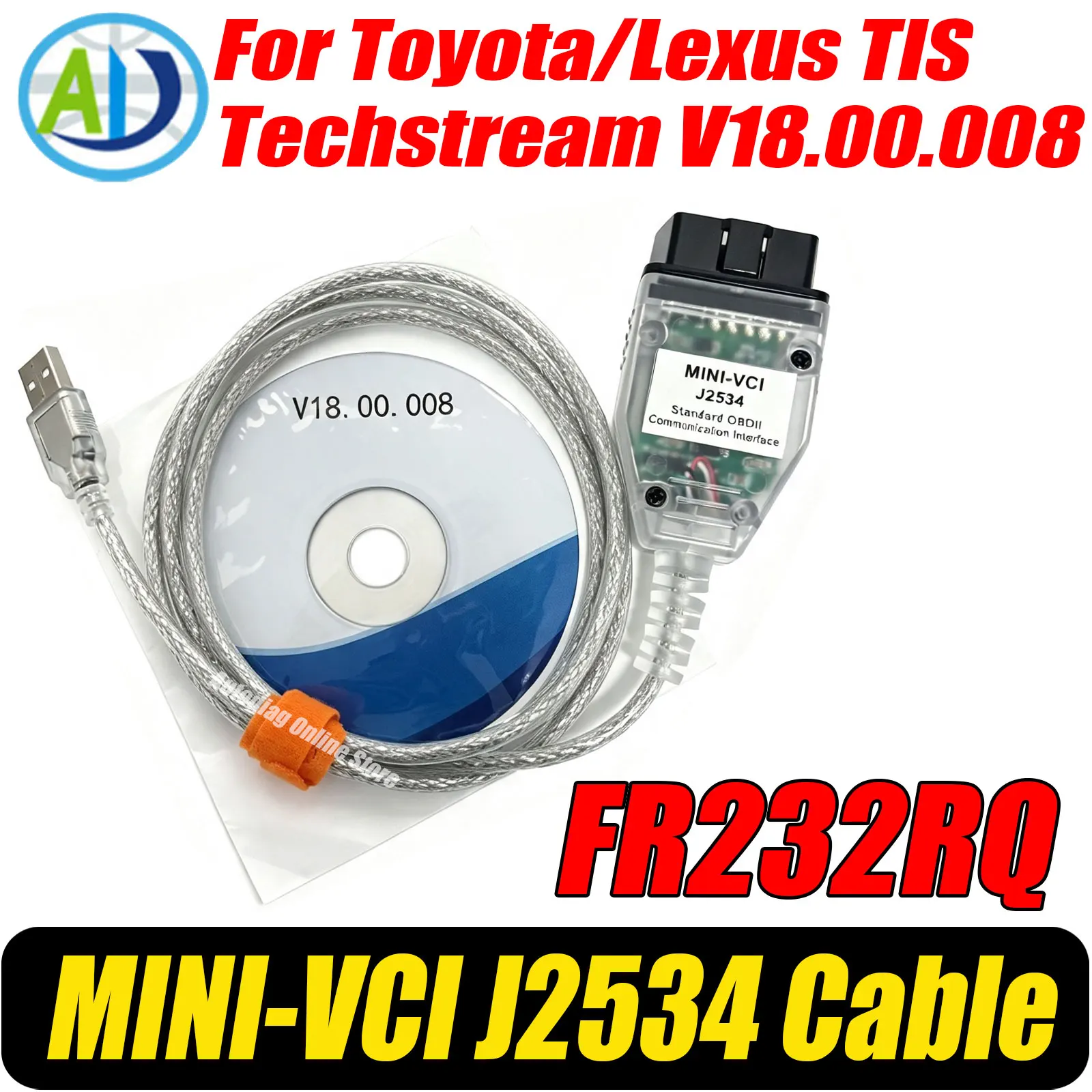 Für Toyota/Lexus MINI VCI J2534 Kabel TIS Techstream Original FTDI FT232RL OBD2-Interface-Scanner für Toyota 17-Pin/22-Pin Kabel – Detail 12